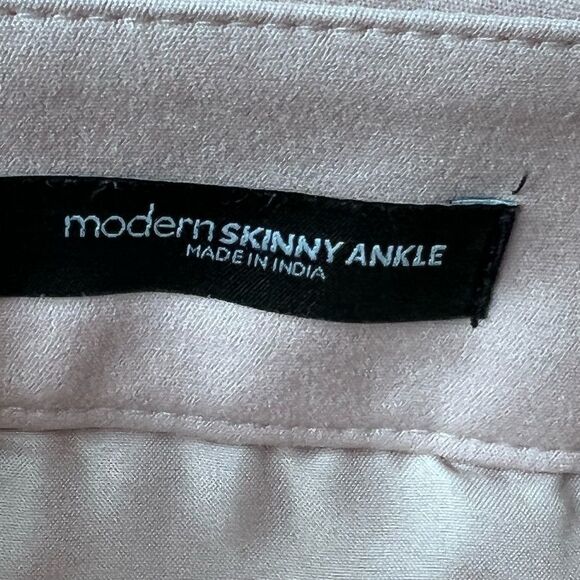 Size 8 Loft Petite Pink Modern Skinny Ankle Pants - Picture 7 of 8